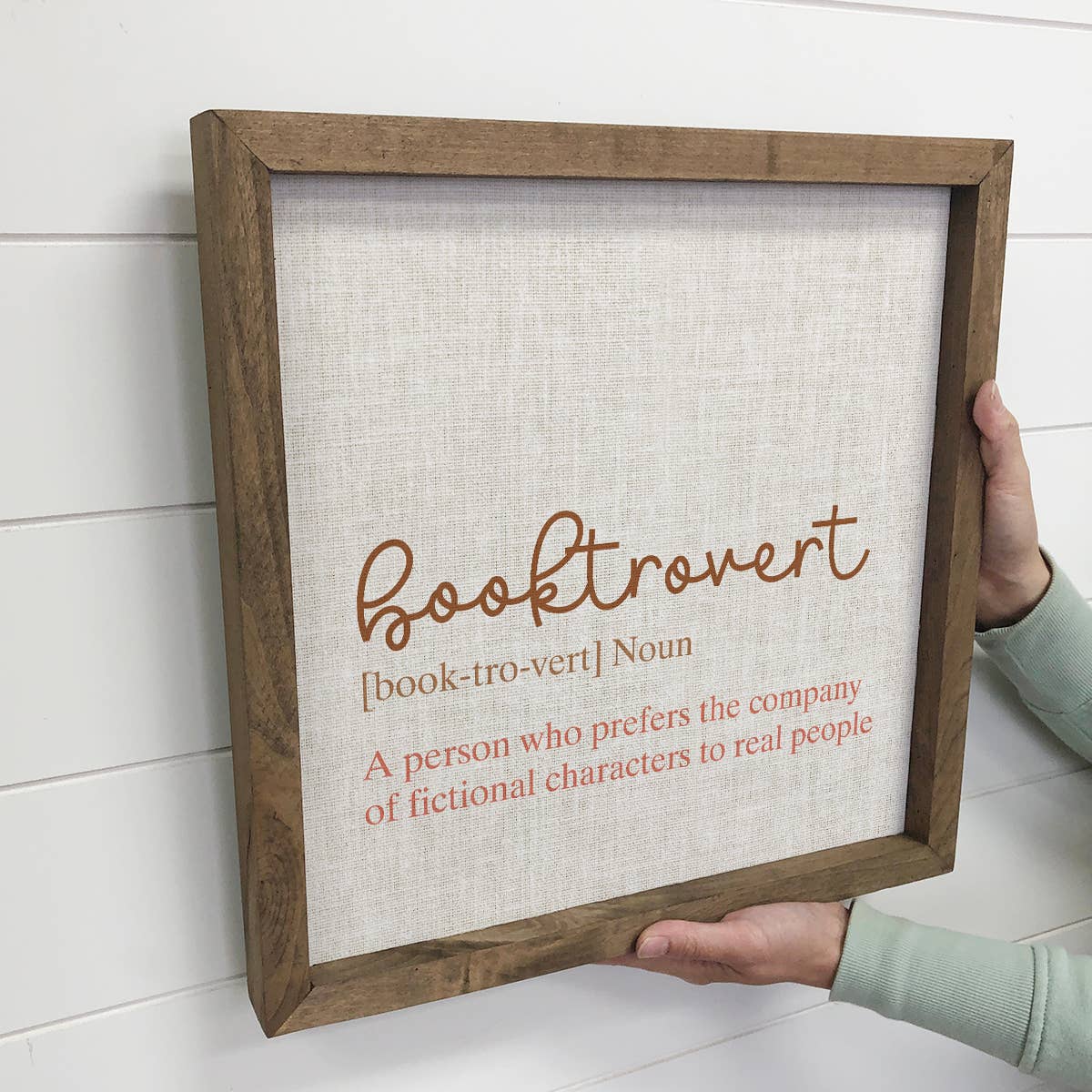 Booktrovert Wood Framed Decor
